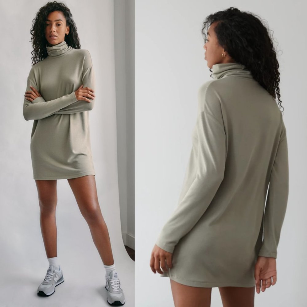 Wilfred Free Dry Basil Green Turtleneck Mars Dress